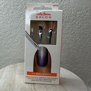 $5 🌙 Sally Hansen Pro Brush Kit NEW 3‎ Piece Nail Art Toolkit NEW